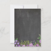 Hartelijk dank Verloving Wedding Chalk Floral Kaart (Achterkant)