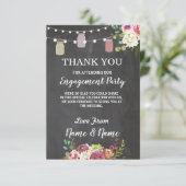 Hartelijk dank Verloving Wedding Jars Chalk Kaart (Staand voorkant)