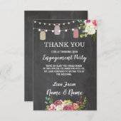 Hartelijk dank Verloving Wedding Jars Chalk Kaart (Voorkant / Achterkant)