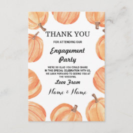 Hartelijk dank Verloving Wedding Pumpkin Herfst Kaart