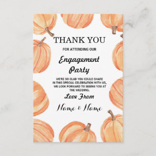 Hartelijk dank Verloving Wedding Pumpkin Herfst Kaart