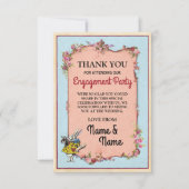 Hartelijk dank Verloving Wonderland Rabbit Bedankkaart (Voorkant)