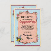 Hartelijk dank Verloving Wonderland Rabbit Bedankkaart (Voorkant / Achterkant)