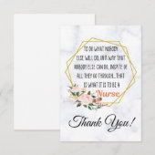 Hartelijk dank - Verpleegdag - Verpleegdagkaart -  Bedankkaart (Voorkant / Achterkant)