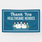 Hartelijk dank, verpleegkundigen en verpleegkundig spandoek (Horizontaal)