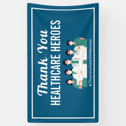 Hartelijk dank, verpleegkundigen en verpleegkundig spandoek (Verticaal)