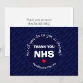 Hartelijk dank, verpleegsters, verpleegkundigen en bedankkaart (Voorkant / Achterkant)