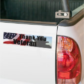 Hartelijk dank, Veteran Bumpersticker (Op Truck)