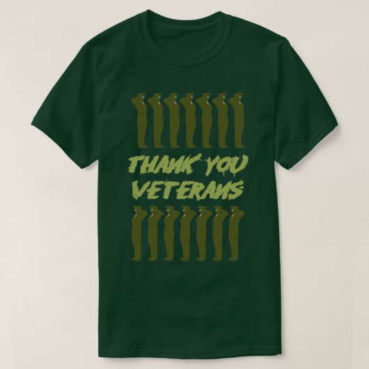 Hartelijk dank, veteranen 8 t-shirt (Design voorkant)