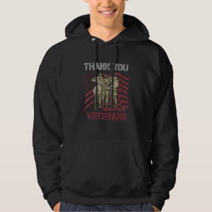 Hartelijk dank, veteranen, Amerikaans vlaggengevec Hoodie