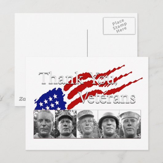 Hartelijk dank, veteranen briefkaart (Voorkant / Achterkant)