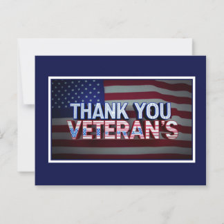 Hartelijk dank, veteranen briefkaart