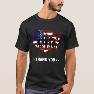 Hartelijk dank, veteranen Dag Amerikaanse vlag voo T-shirt