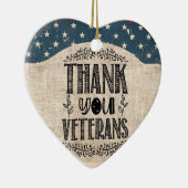 Hartelijk dank, veteranen, keramisch Ornament (Rechts)