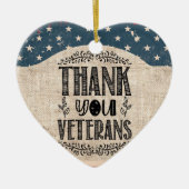 Hartelijk dank, veteranen, keramisch Ornament (Voorkant)