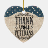 Hartelijk dank, veteranen, keramisch Ornament (Achterkant)