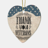 Hartelijk dank, veteranen, keramisch Ornament (Links)