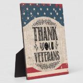 Hartelijk dank, veteranen Plaque Fotoplaat (Zijkant)