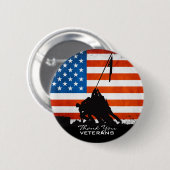 Hartelijk dank, veteranen ronde button 5,7 cm (Voorkant /achterkant)