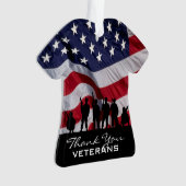Hartelijk dank, veteranen - Soldaten silhouette Ornament (voorkant)