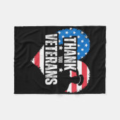 Hartelijk dank Veterans Day Memorial Day Partiotic Fleece Deken (Voorkant (Horizontaal))