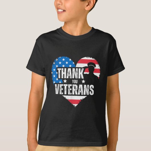 Hartelijk dank Veterans Day Memorial Day Partiotic T-shirt (Voorkant)