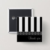 Hartelijk dank vierkante button 5,1 cm (Voorkant /achterkant)