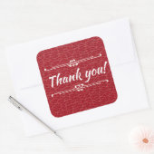 Hartelijk dank vierkante sticker (Envelop)