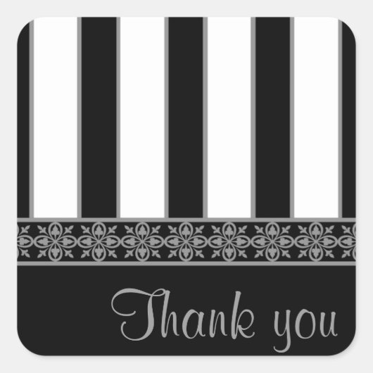 Hartelijk dank vierkante sticker (Voorkant)