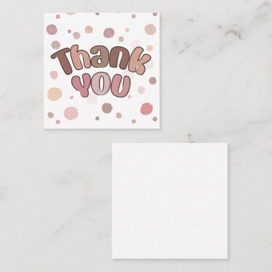 Hartelijk dank vierkante visitekaartje (Voorkant / Achterkant)