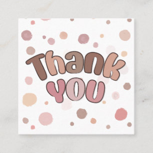 Hartelijk dank vierkante visitekaartje