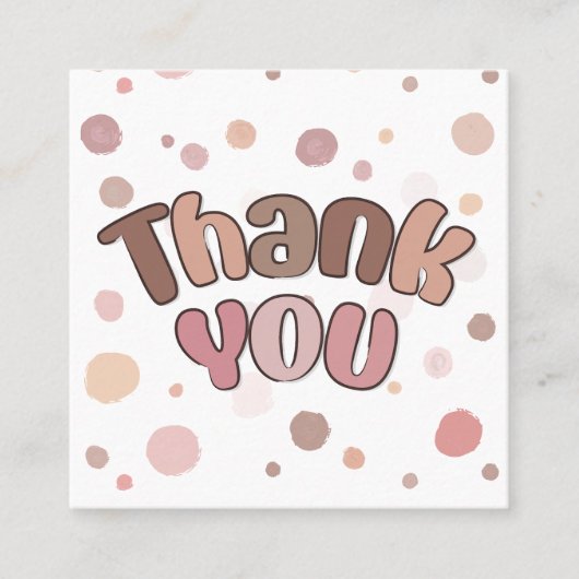 Hartelijk dank vierkante visitekaartje (Voorkant)