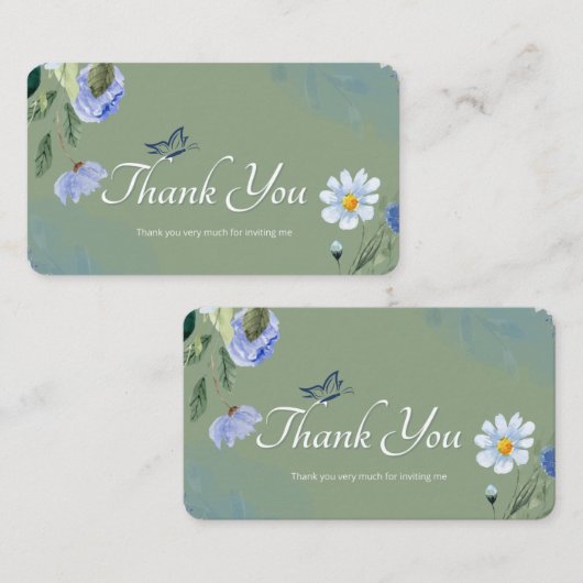 Hartelijk dank visitekaartje (Voorkant / Achterkant)