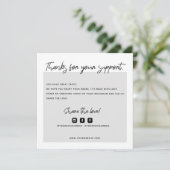 Hartelijk dank, Visitekaartje bestellen Bedankkaart (Staand voorkant)