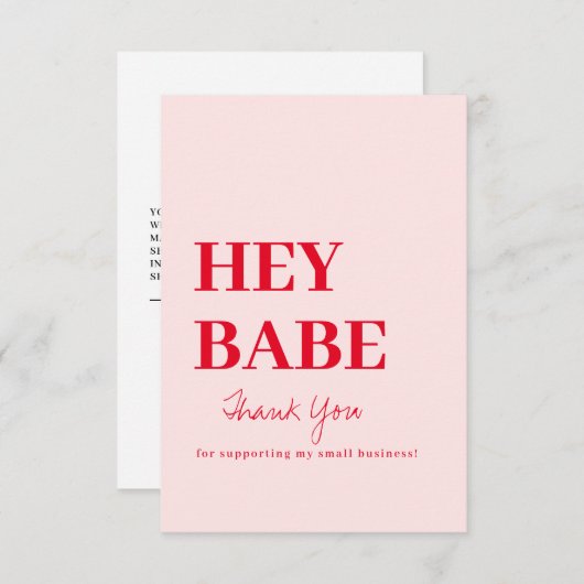 Hartelijk dank, Visitekaartje bestellen Bedankkaart (Voorkant / Achterkant)