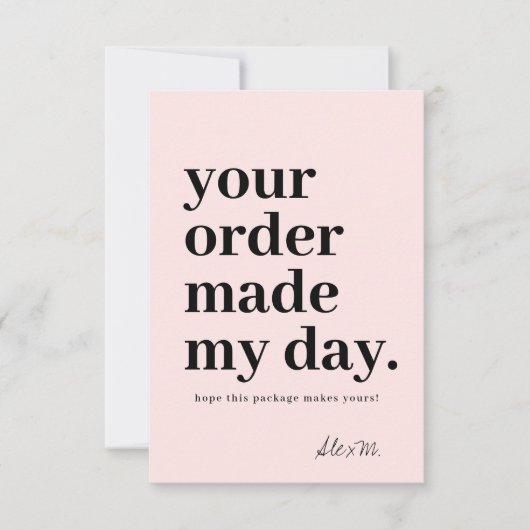 Hartelijk dank, Visitekaartje bestellen Bedankkaart (Voorkant)