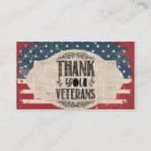 Hartelijk dank, Visitekaartje Veteranen (Achterkant)