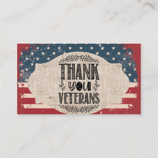 Hartelijk dank, Visitekaartje Veteranen (Achterkant)
