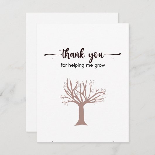 Hartelijk dank, vlakke Kaart, geluid en eenvoudig Bedankkaart (Voorkant / Achterkant)