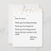 Hartelijk dank, vlakke Kaart, geluid en eenvoudig Bedankkaart (Achterkant)