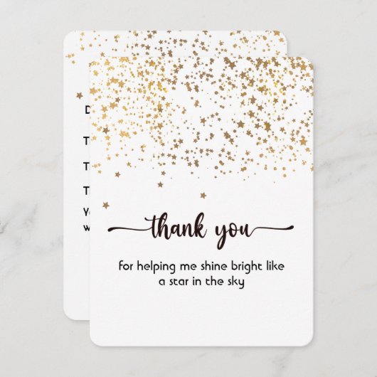 Hartelijk dank, vlakke Kaart, geluid en eenvoudig Bedankkaart (Voorkant / Achterkant)