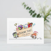 Hartelijk dank - Voedingsstation Bedankkaart (Staand voorkant)