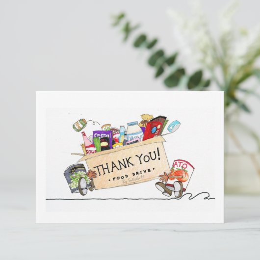 Hartelijk dank - Voedingsstation Bedankkaart (Staand voorkant)