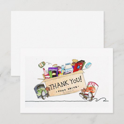 Hartelijk dank - Voedingsstation Bedankkaart (Voorkant / Achterkant)