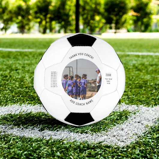 Hartelijk dank, Voetbal coach aangepaste teamfoto'