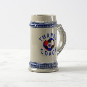 Hartelijk dank Voetbal coach Gift Drink Stein Bierpul (Voorkant rechts)