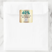 Hartelijk dank voor 40% korting op QR CODE Blauwgr Vierkante Sticker (Tas)