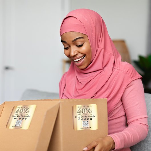 Hartelijk dank voor 40% korting op QR CODE Faux Go Vierkante Sticker