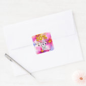 Hartelijk dank voor 50% korting QR CODE-Logo zomer Vierkante Sticker (Envelop)