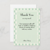 Hartelijk dank voor aangepaste bewerkbare tekst bedankkaart (Voorkant / Achterkant)